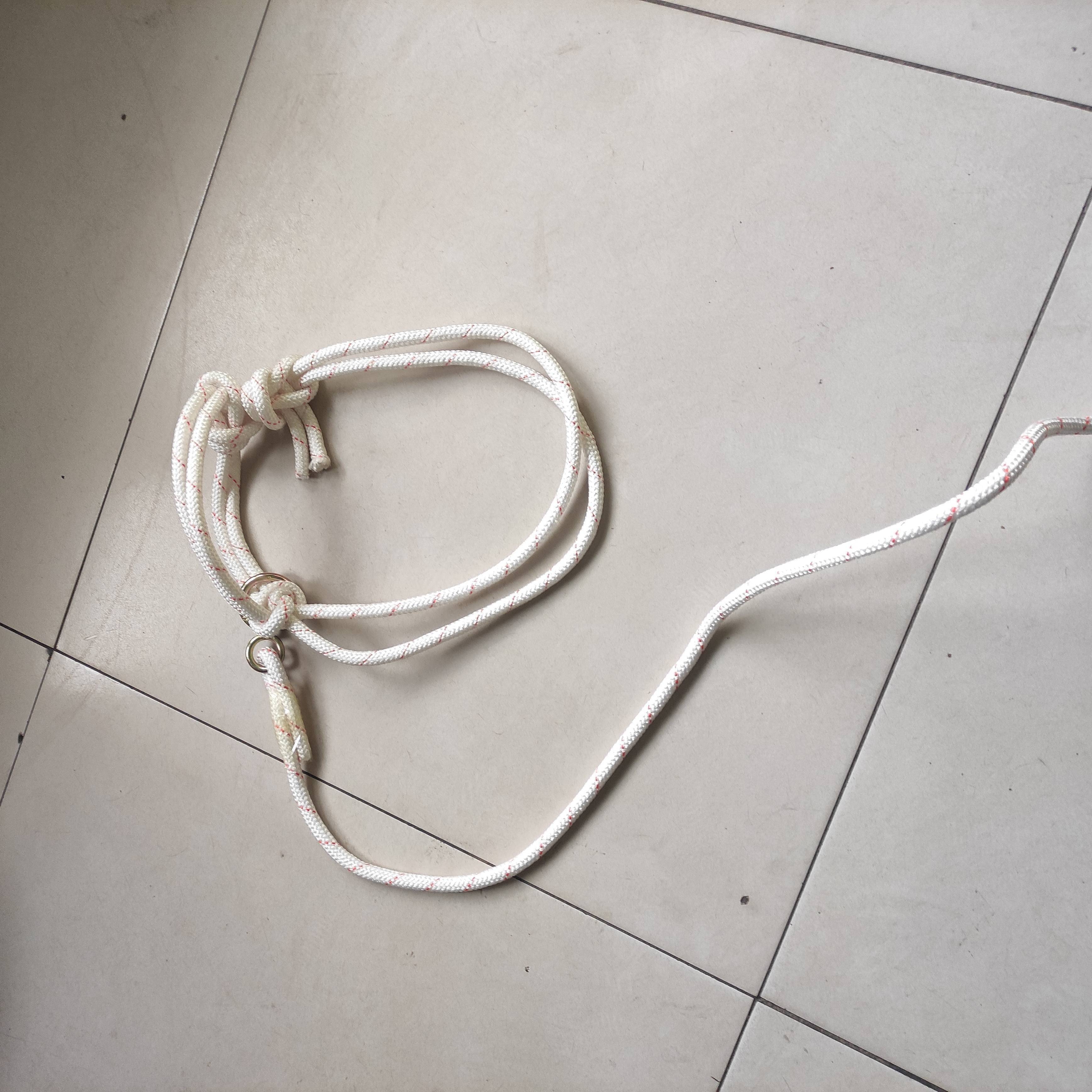 12 mm cortex and 16 mm steel rope